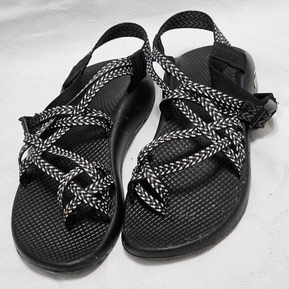 Chaco Women's Black and White Strappy Sandals - Picture 6 of 8
